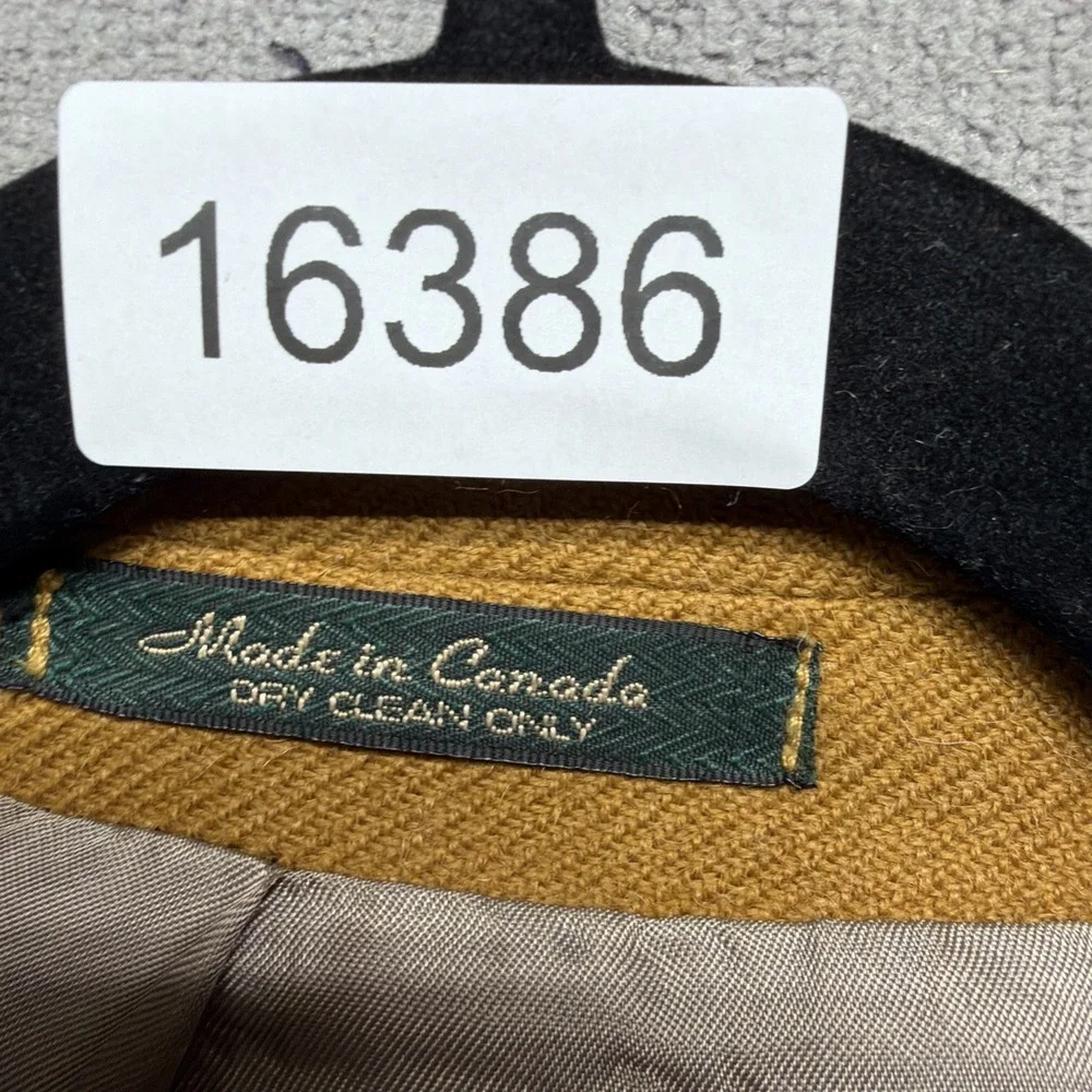 Alpaca Wool‎ Sport Coat Blazer Brown Mens 43R Made in Canada Classic Tailored